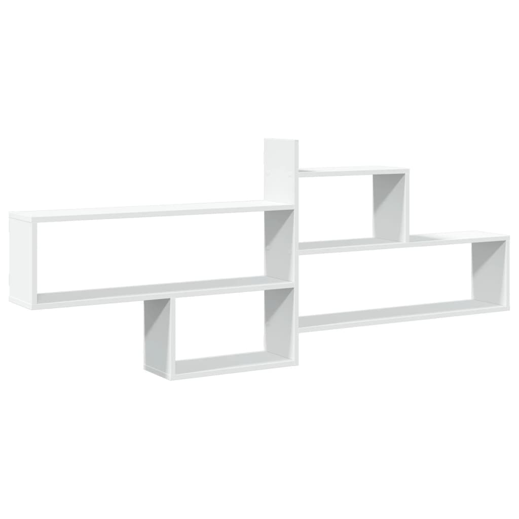 vidaXL Raft de perete, alb, 167,5x18x68 cm, lemn prelucrat vidaXL Raft de perete, alb, 167,5x18x68 cm, lemn prelucrat