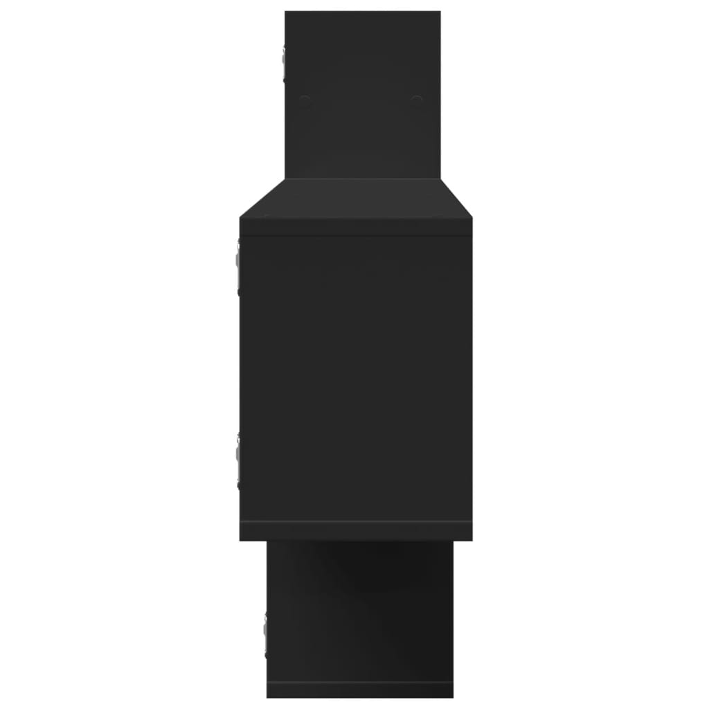 vidaXL Raft de perete, negru, 167,5x18x68 cm, lemn prelucrat vidaXL Raft de perete, negru, 167,5x18x68 cm, lemn prelucrat