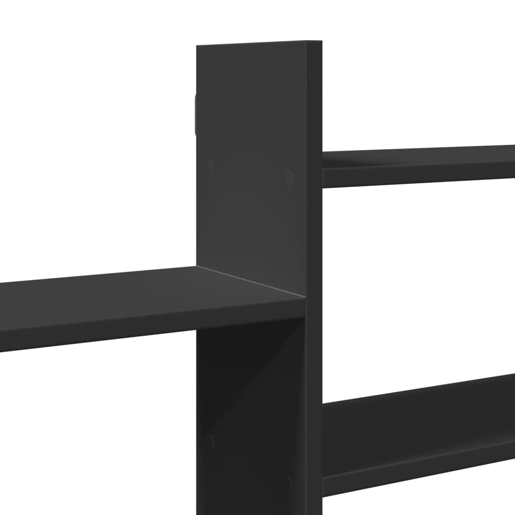 vidaXL Raft de perete, negru, 167,5x18x68 cm, lemn prelucrat vidaXL Raft de perete, negru, 167,5x18x68 cm, lemn prelucrat