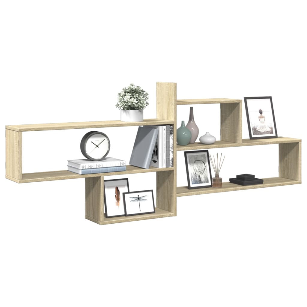 vidaXL Raft de perete, stejar sonoma, 167,5x18x68 cm, lemn prelucrat