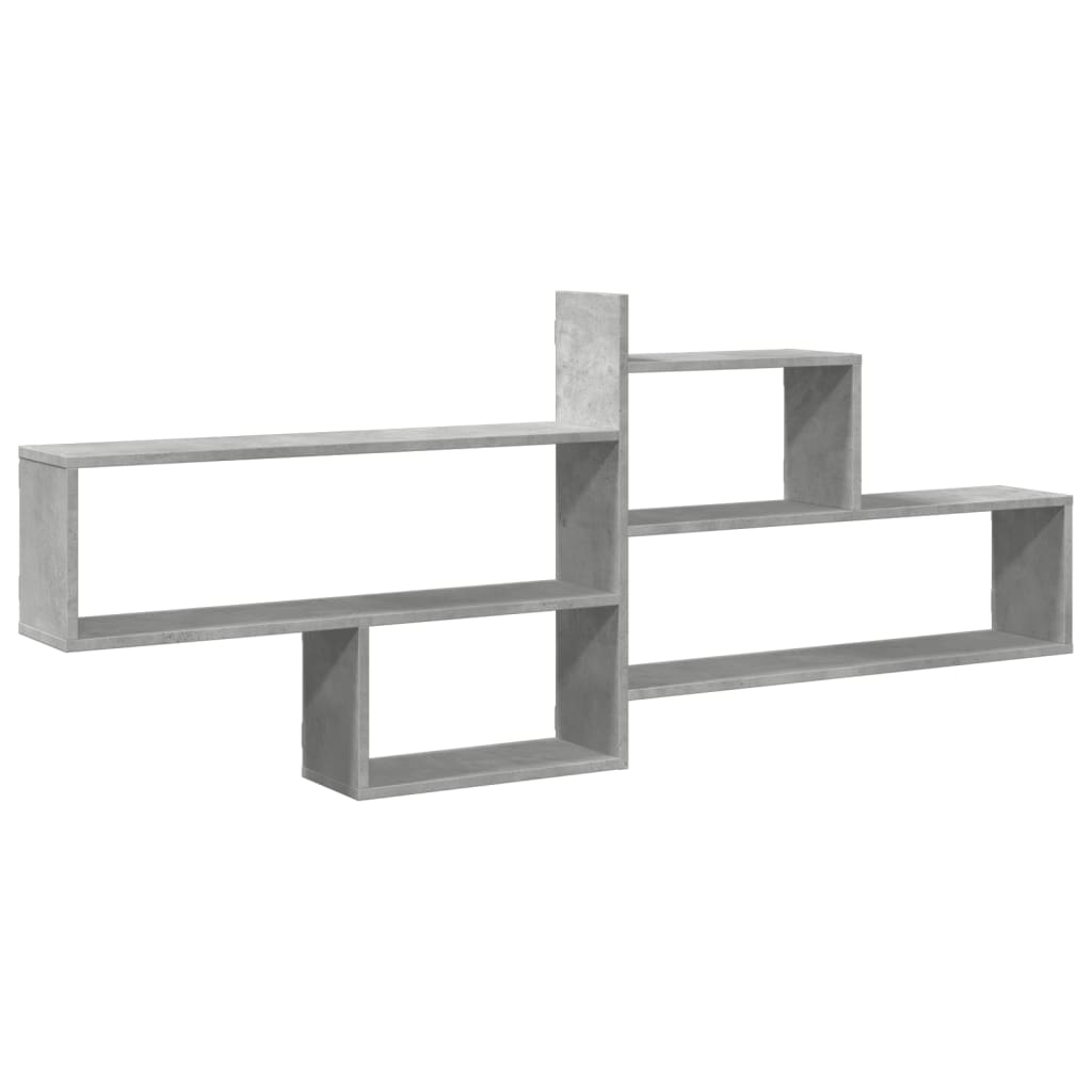 vidaXL Raft de perete, gri beton, 167,5x18x68 cm, lemn prelucrat