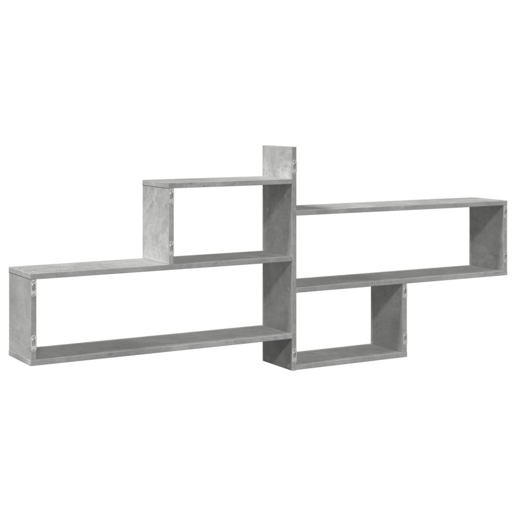 vidaXL Raft de perete, gri beton, 167,5x18x68 cm, lemn prelucrat