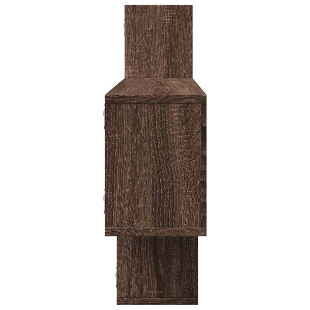 vidaXL Raft de perete, stejar maro, 167,5x18x68 cm, lemn prelucrat vidaXL Raft de perete, stejar maro, 167,5x18x68 cm, lemn prelucrat