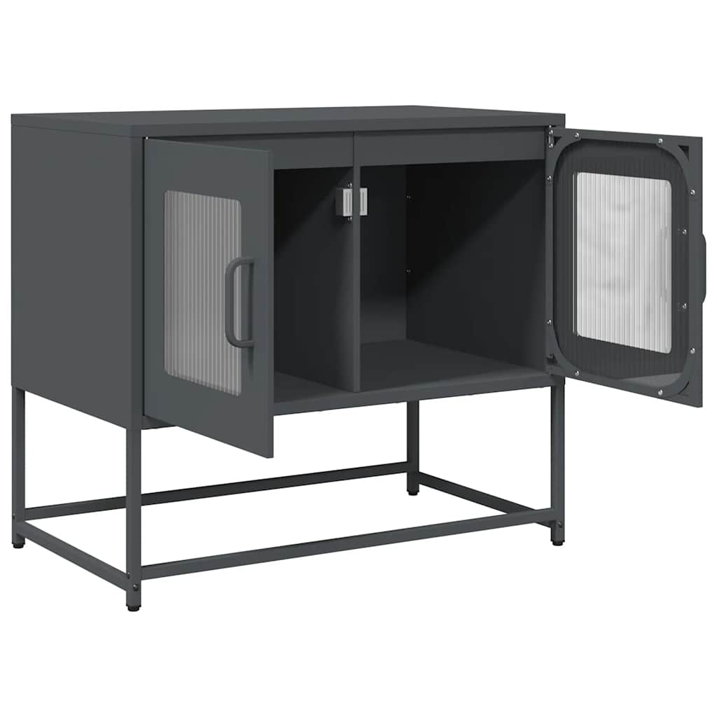 vidaXL Dulap TV, antracit, 68x39x60,5 cm, oțel laminat la rece