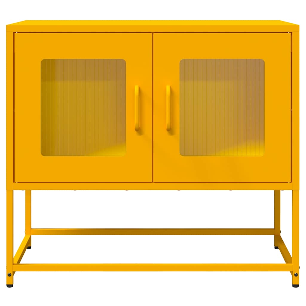 vidaXL Dulap TV, galben muștar, 68x39x60,5 cm, oțel laminat la rece
