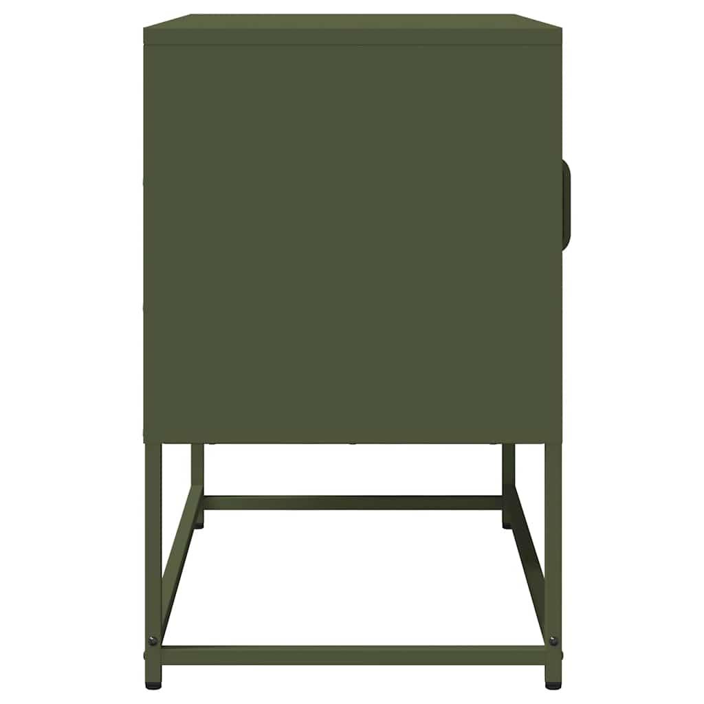 vidaXL Dulap TV, verde măsliniu, 68x39x60,5 cm, oțel laminat la rece vidaXL Dulap TV, verde măsliniu, 68x39x60,5 cm, oțel laminat la rece