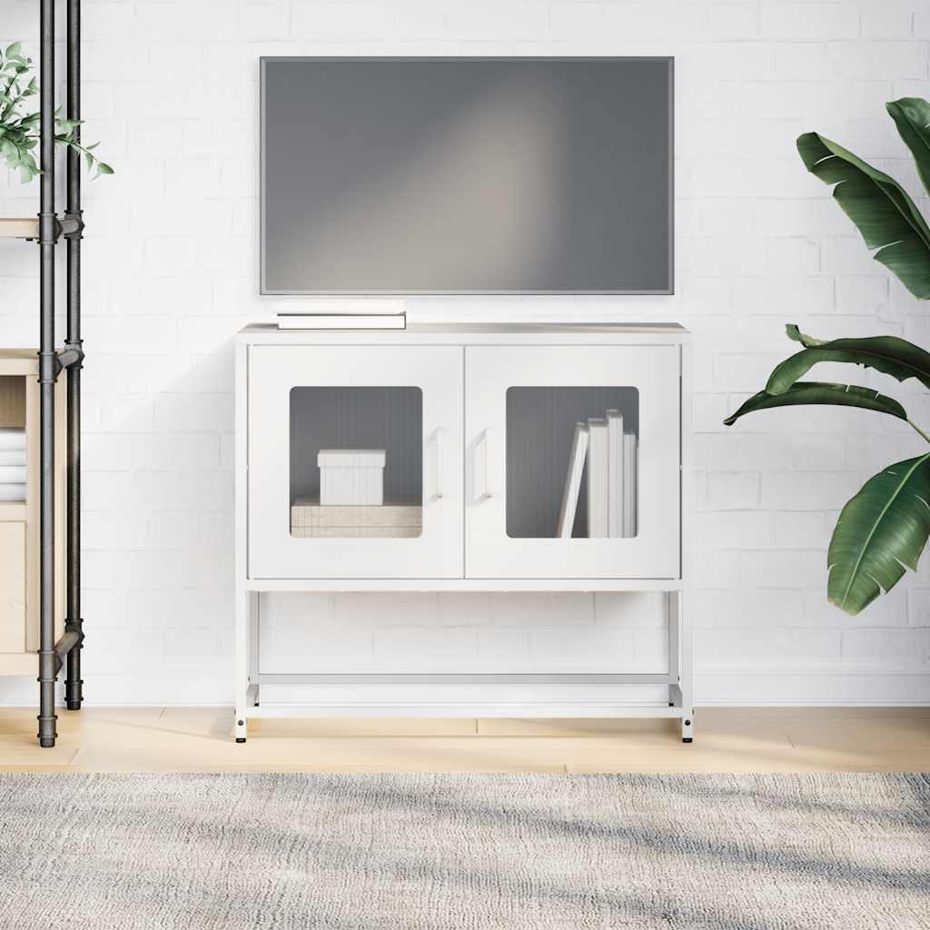 vidaXL Dulap TV, alb, 68x39x60,5 cm, oțel laminat la rece