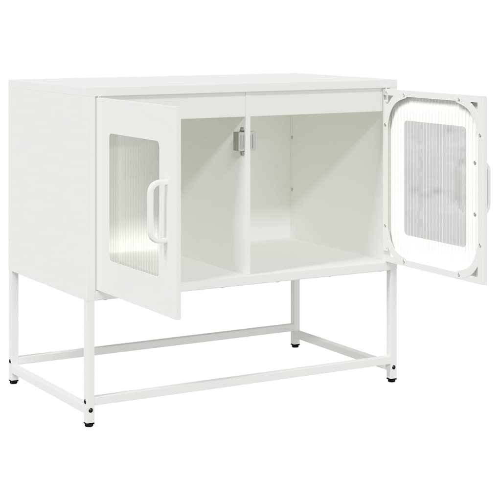 vidaXL Dulap TV, alb, 68x39x60,5 cm, oțel laminat la rece
