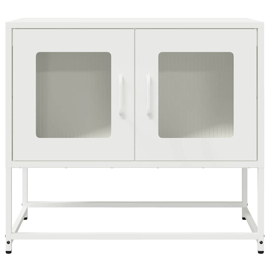 vidaXL Dulap TV, alb, 68x39x60,5 cm, oțel laminat la rece