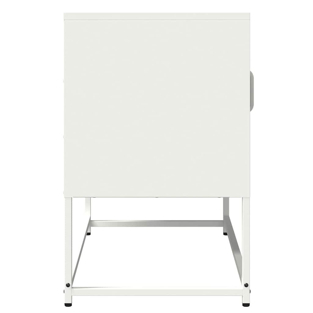 vidaXL Dulap TV, alb, 68x39x60,5 cm, oțel laminat la rece