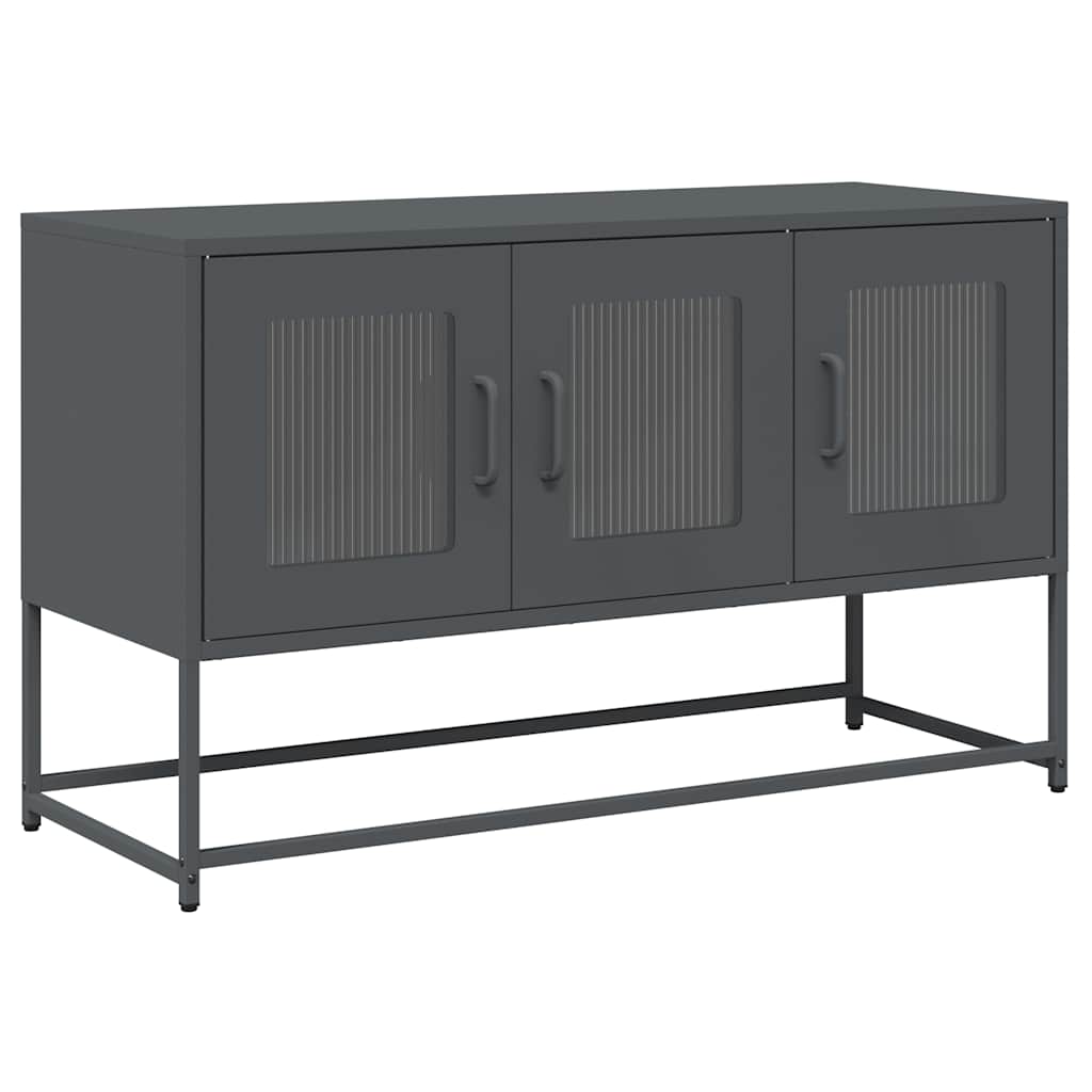 vidaXL Dulap TV, antracit, 100,5x39x60,5 cm, oțel laminat la rece