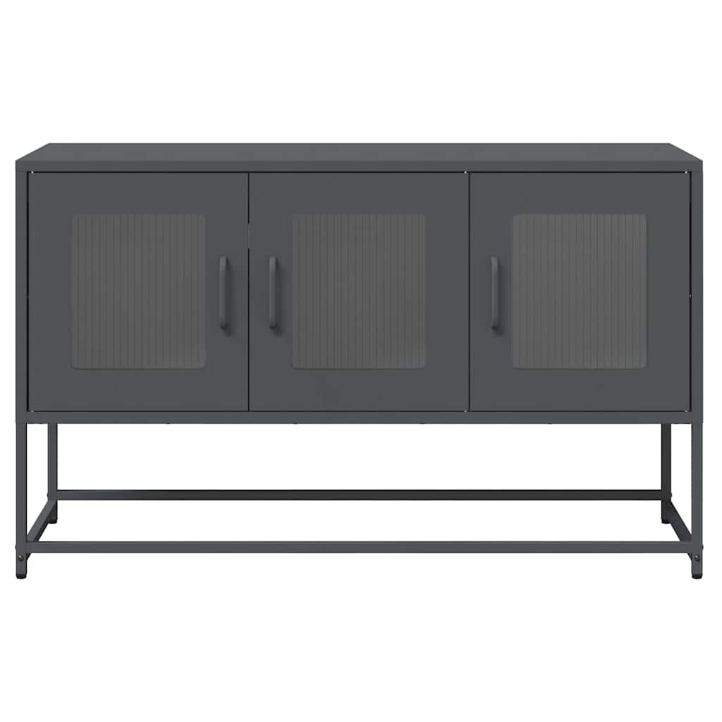 vidaXL Dulap TV, antracit, 100,5x39x60,5 cm, oțel laminat la rece
