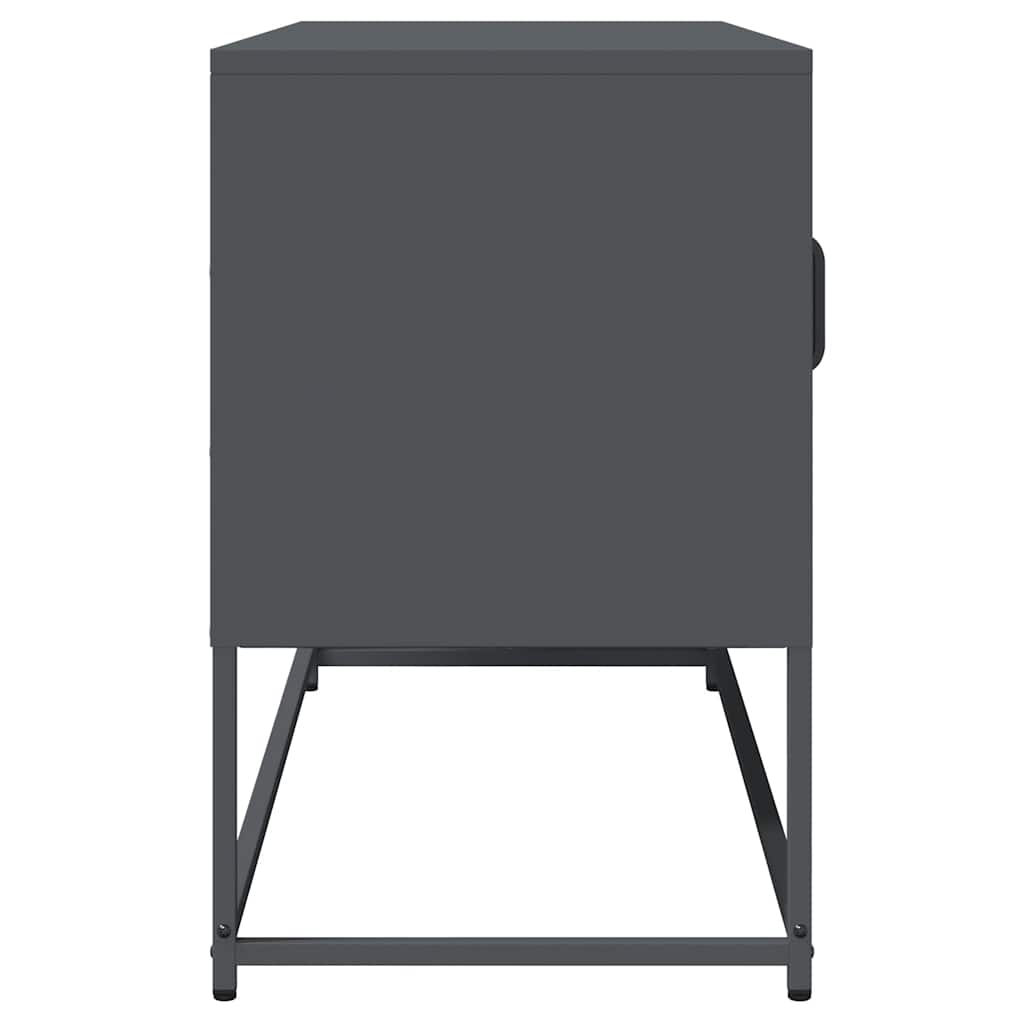 vidaXL Dulap TV, antracit, 100,5x39x60,5 cm, oțel laminat la rece