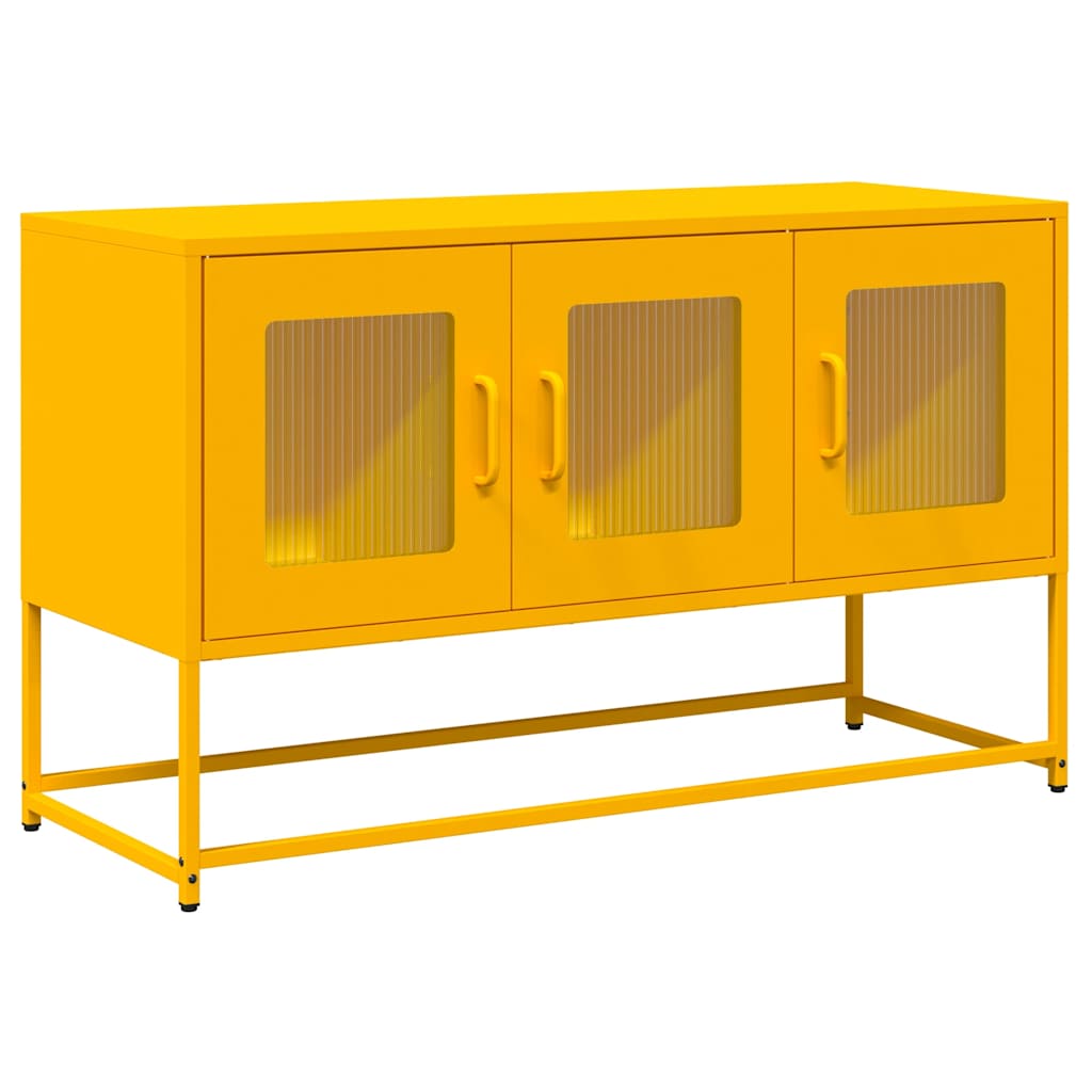 vidaXL Dulap TV, galben muștar, 100,5x39x60,5 cm, oțel laminat la rece