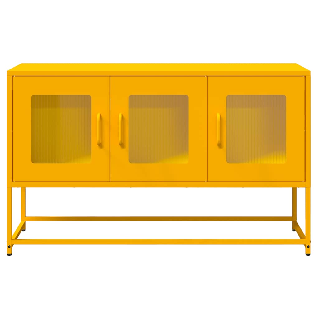 vidaXL Dulap TV, galben muștar, 100,5x39x60,5 cm, oțel laminat la rece