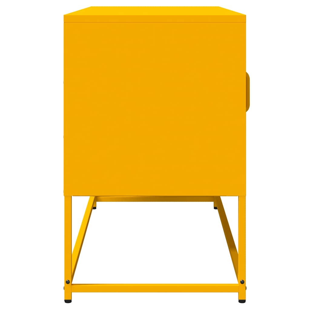 vidaXL Dulap TV, galben muștar, 100,5x39x60,5 cm, oțel laminat la rece