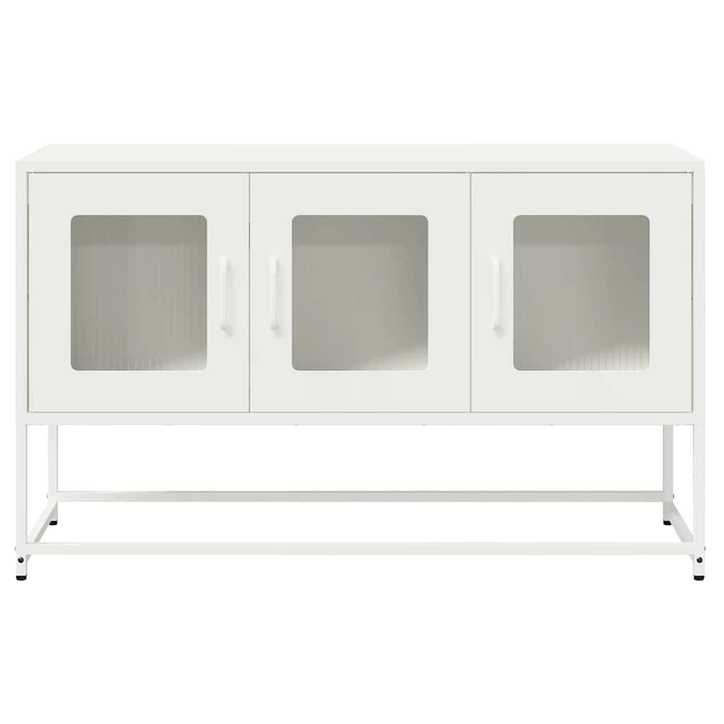 vidaXL Dulap TV, alb, 100,5x39x60,5 cm, oțel laminat la rece vidaXL Dulap TV, alb, 100,5x39x60,5 cm, oțel laminat la rece