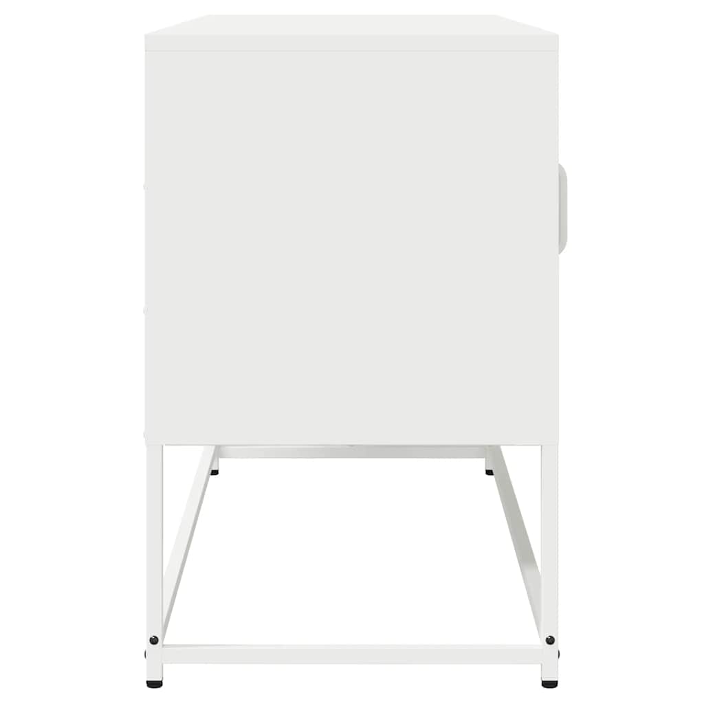 vidaXL Dulap TV, alb, 100,5x39x60,5 cm, oțel laminat la rece vidaXL Dulap TV, alb, 100,5x39x60,5 cm, oțel laminat la rece