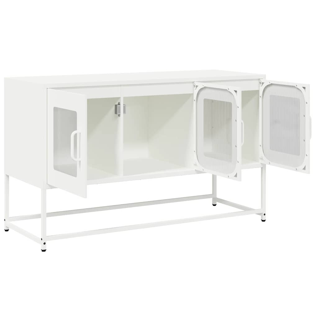 vidaXL Dulap TV, alb, 100,5x39x60,5 cm, oțel laminat la rece vidaXL Dulap TV, alb, 100,5x39x60,5 cm, oțel laminat la rece