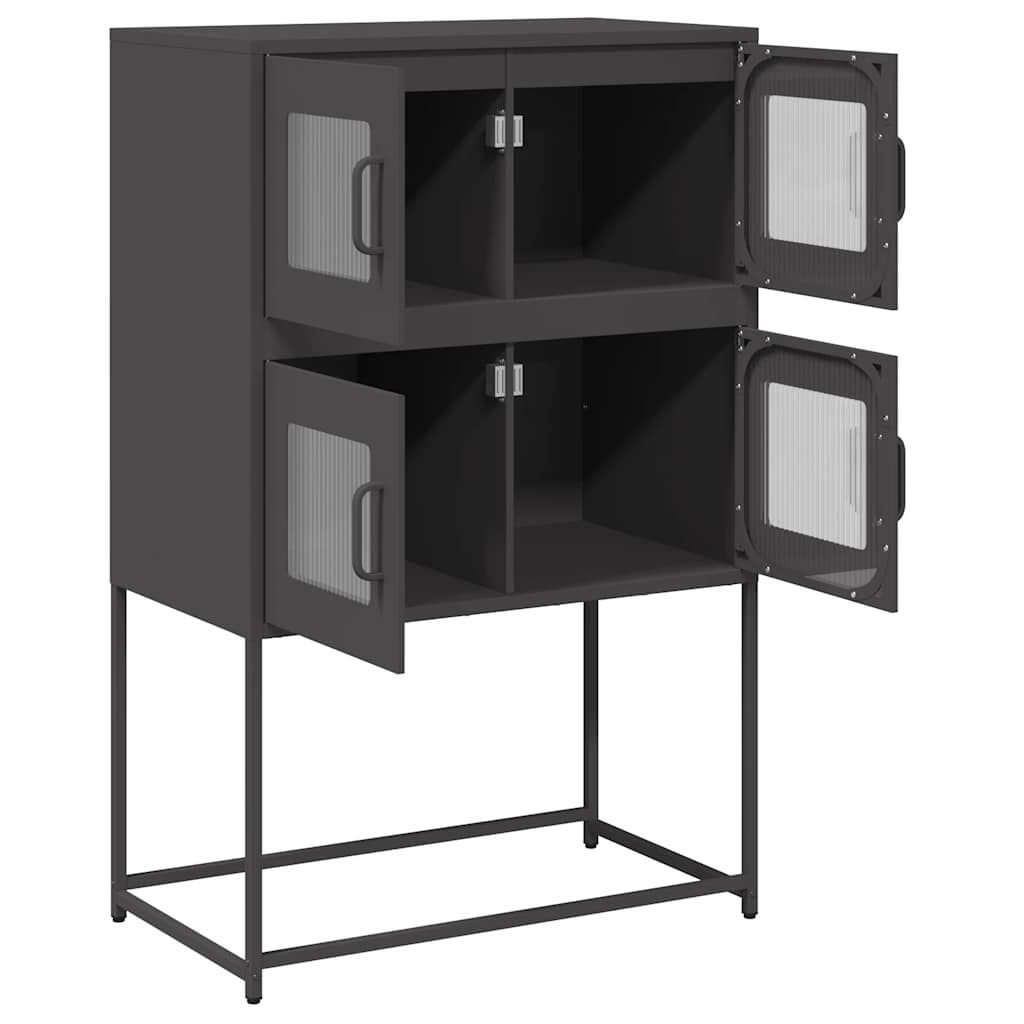 vidaXL Dulap înalt, negru, 68x39x107 cm, oțel