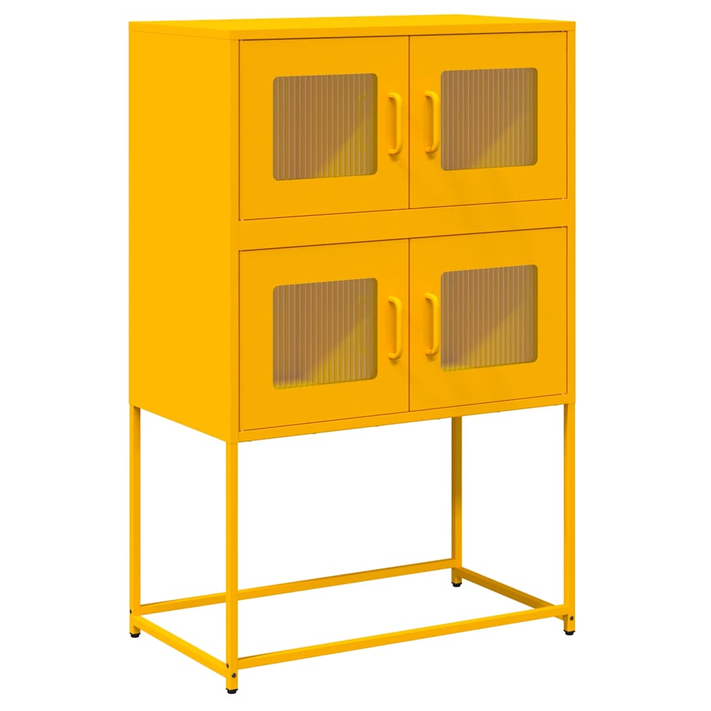vidaXL Dulap înalt, galben muștar, 68x39x107 cm, oțel vidaXL Dulap înalt, galben muștar, 68x39x107 cm, oțel
