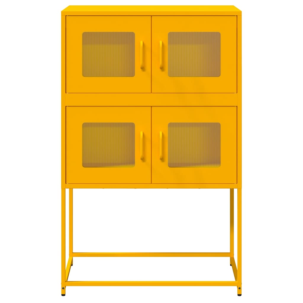 vidaXL Dulap înalt, galben muștar, 68x39x107 cm, oțel vidaXL Dulap înalt, galben muștar, 68x39x107 cm, oțel