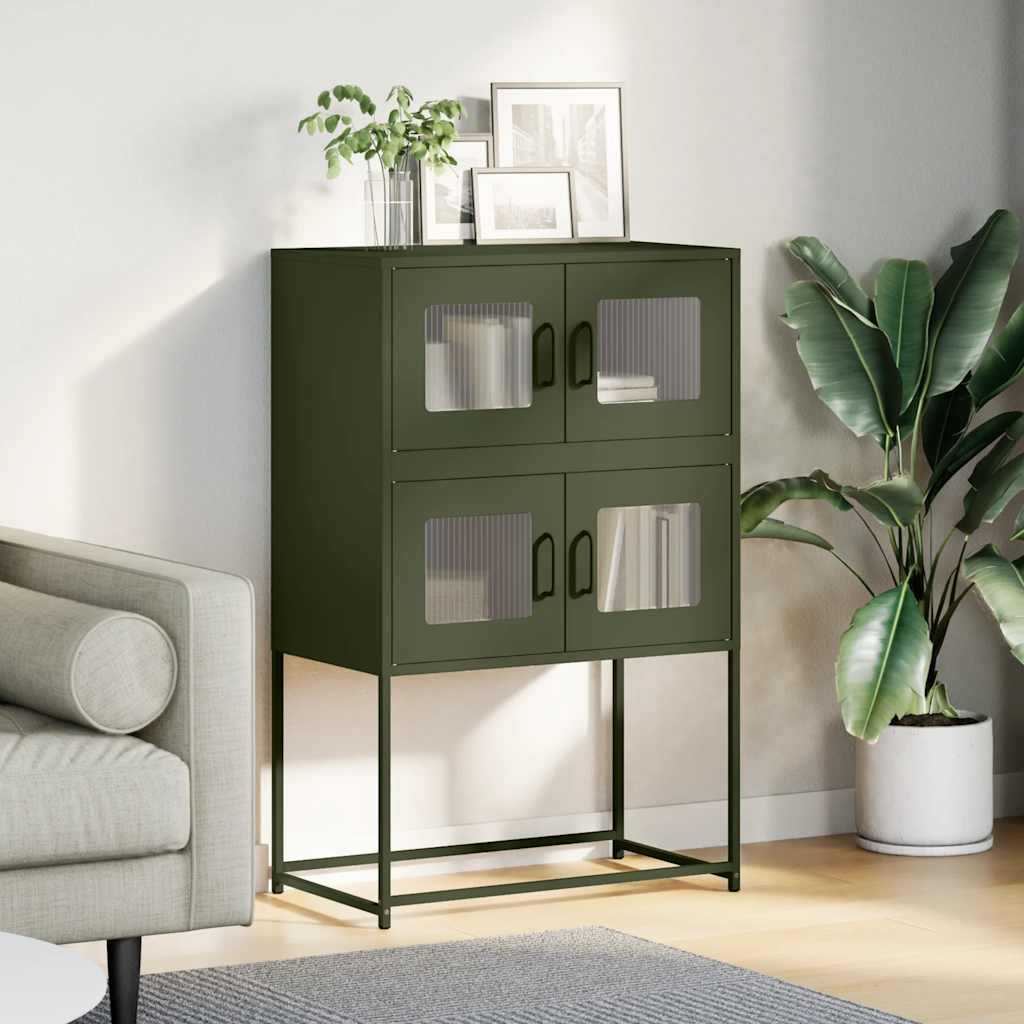 vidaXL Dulap înalt, verde măsliniu, 68x39x107 cm, oțel vidaXL Dulap înalt, verde măsliniu, 68x39x107 cm, oțel
