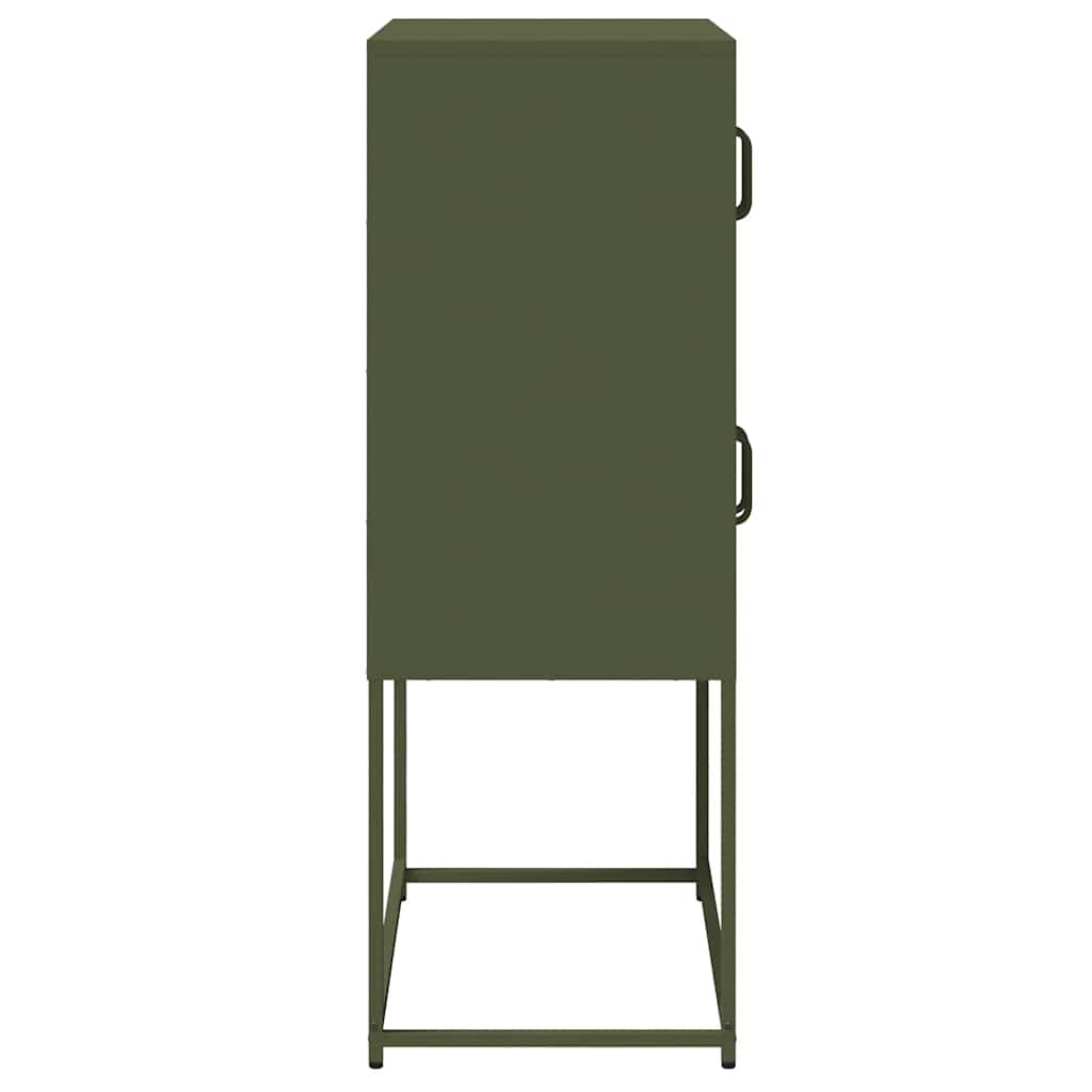 vidaXL Dulap înalt, verde măsliniu, 68x39x107 cm, oțel vidaXL Dulap înalt, verde măsliniu, 68x39x107 cm, oțel