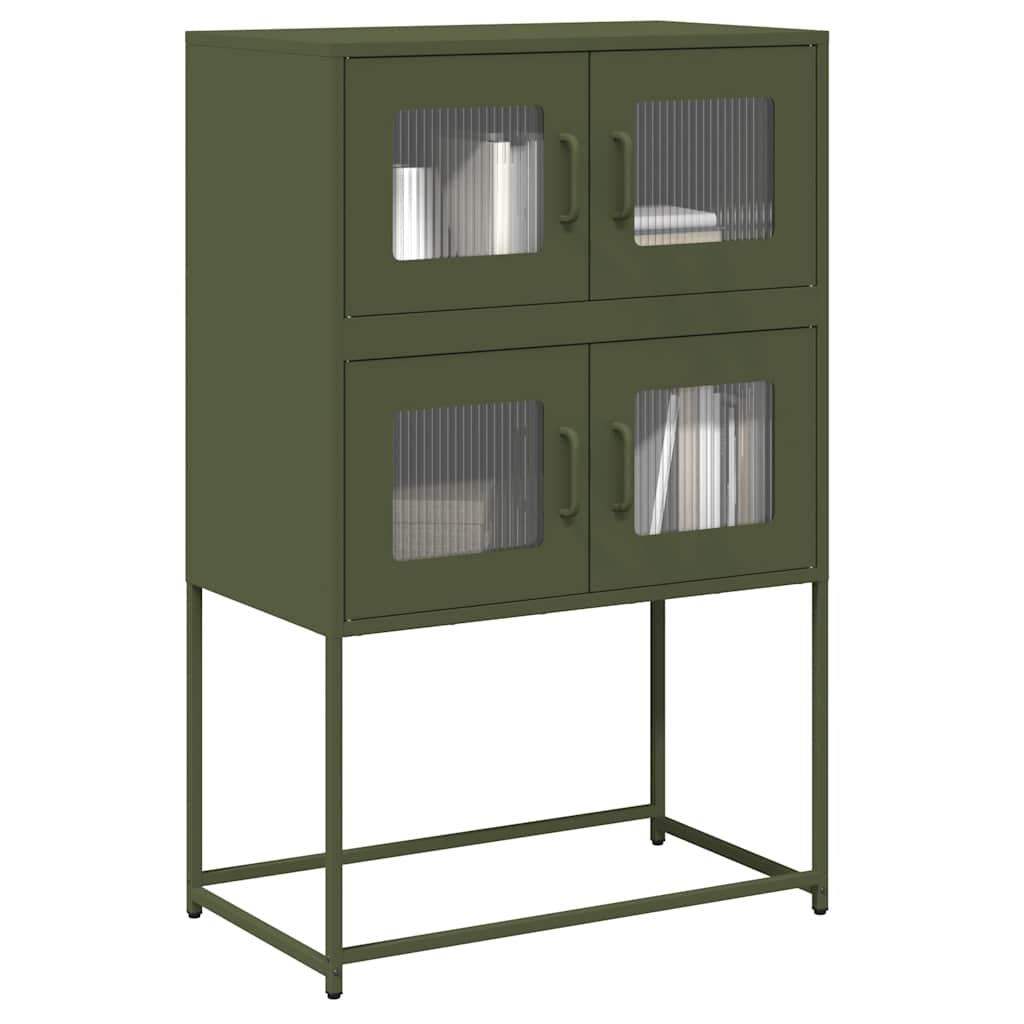 vidaXL Dulap înalt, verde măsliniu, 68x39x107 cm, oțel vidaXL Dulap înalt, verde măsliniu, 68x39x107 cm, oțel