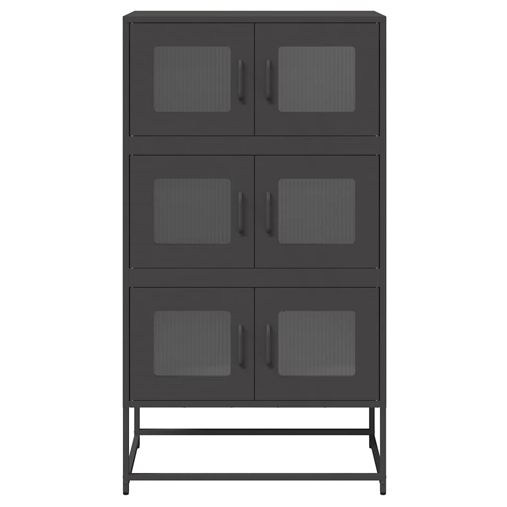vidaXL Dulap înalt, negru, 68x39x123 cm, oțel