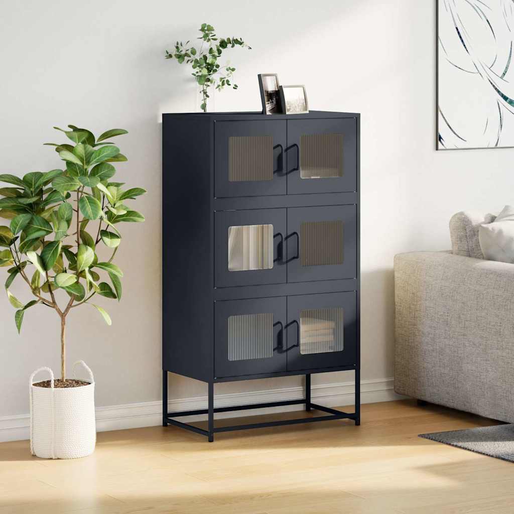 vidaXL Dulap înalt, antracit, 68x39x123 cm, oțel vidaXL Dulap înalt, antracit, 68x39x123 cm, oțel