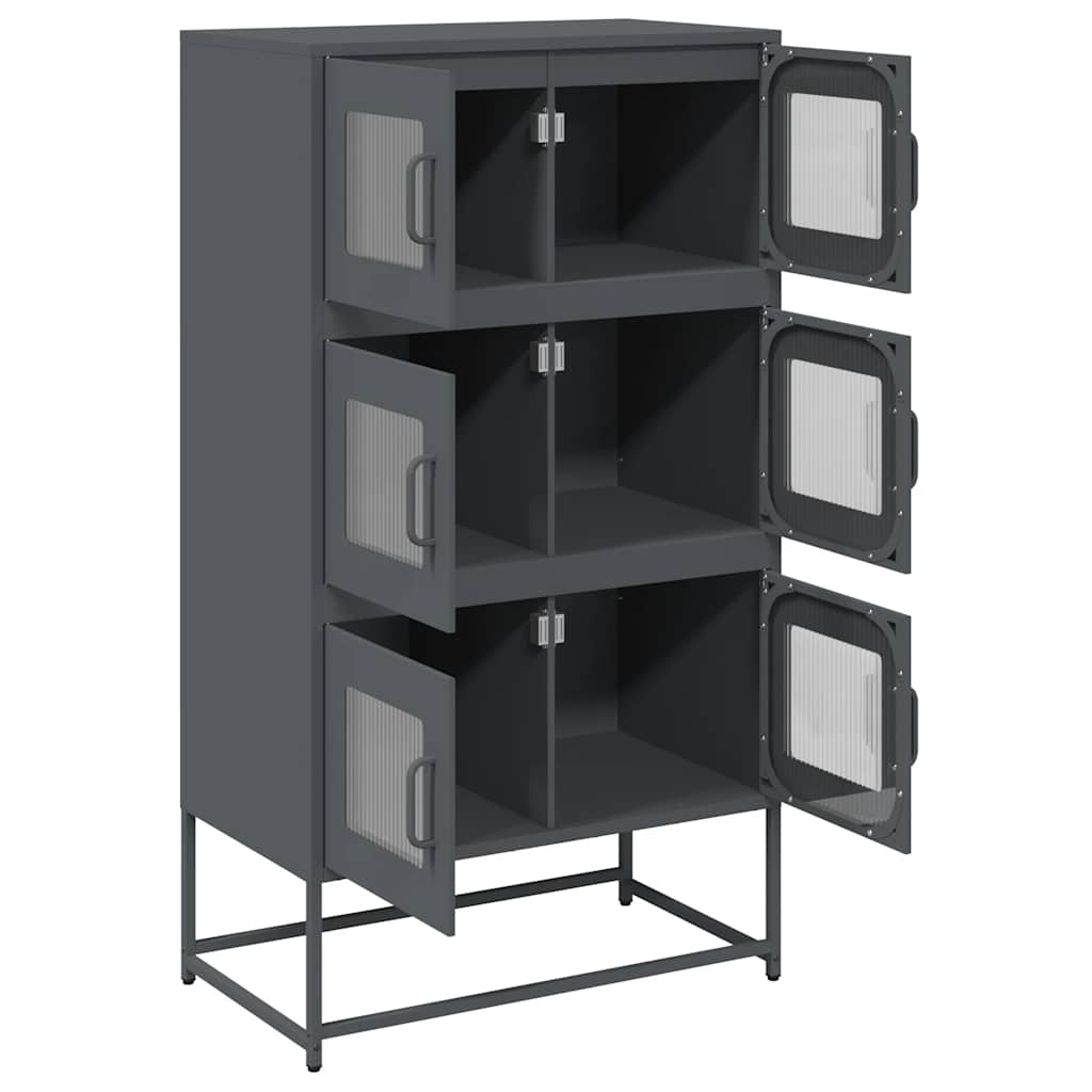 vidaXL Dulap înalt, antracit, 68x39x123 cm, oțel vidaXL Dulap înalt, antracit, 68x39x123 cm, oțel