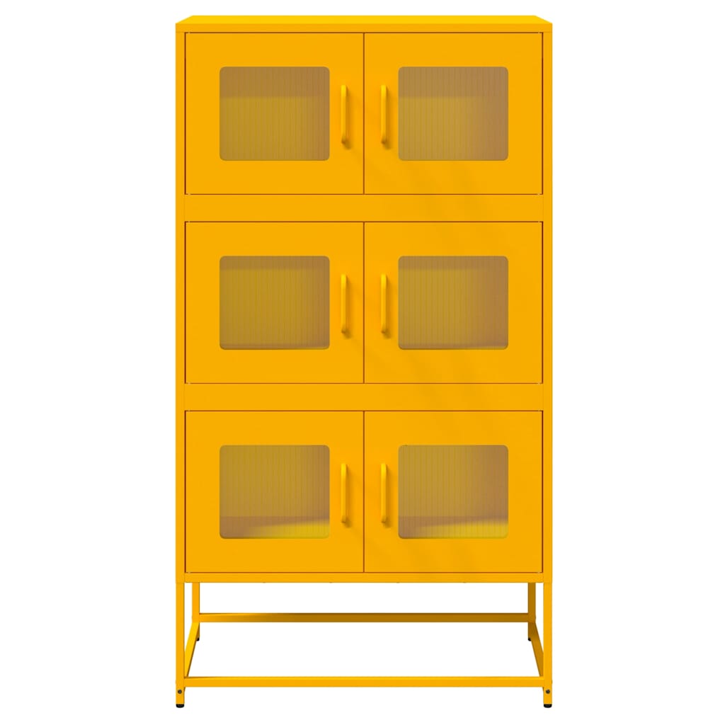 vidaXL Dulap înalt, galben muștar, 68x39x123 cm, oțel vidaXL Dulap înalt, galben muștar, 68x39x123 cm, oțel