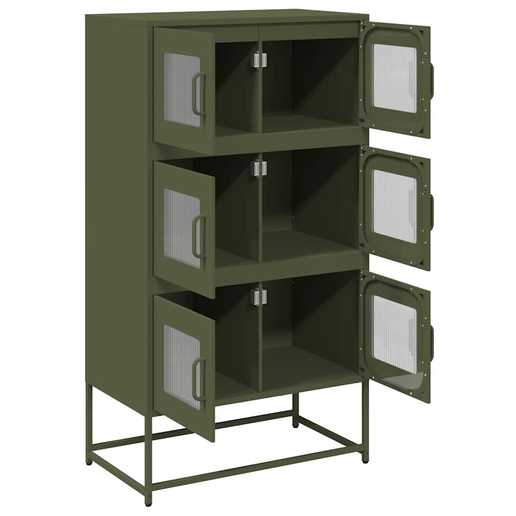 vidaXL Dulap înalt, verde măsliniu, 68x39x123 cm, oțel vidaXL Dulap înalt, verde măsliniu, 68x39x123 cm, oțel