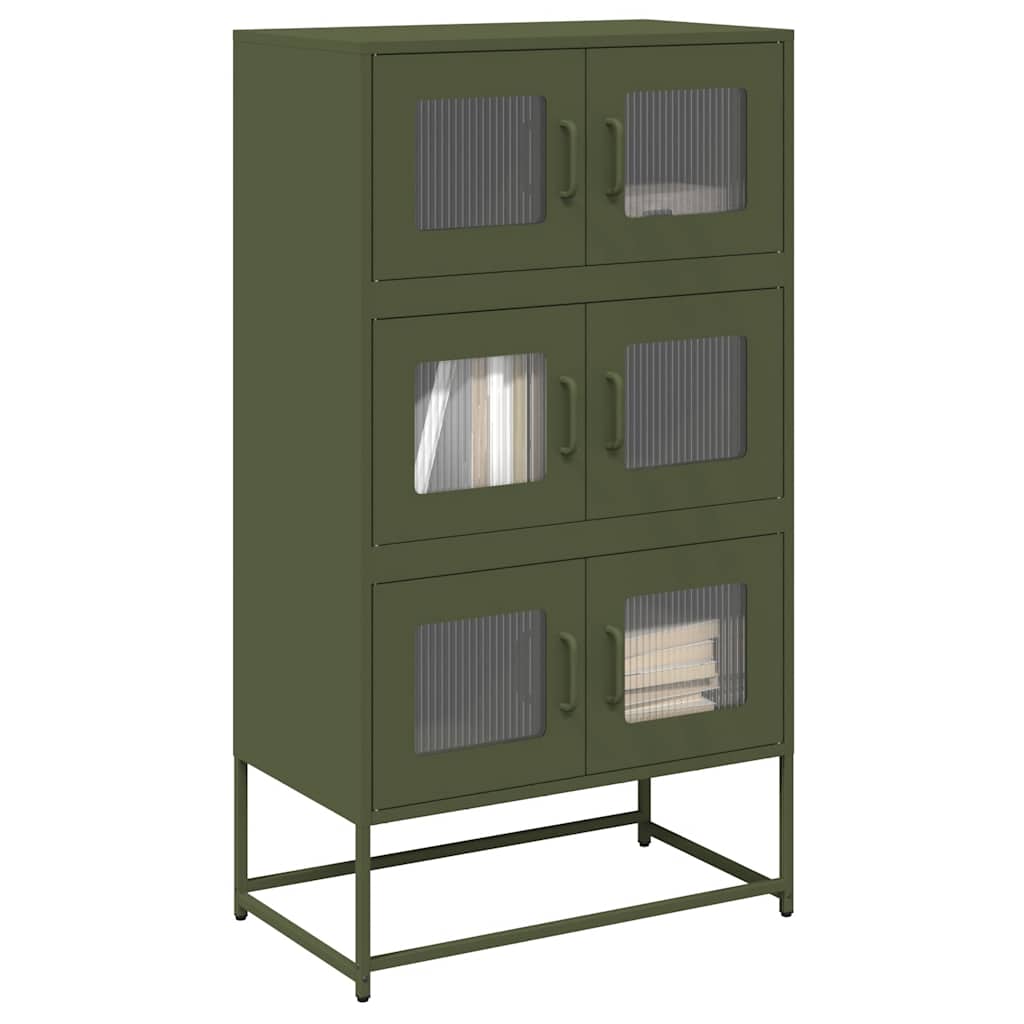 vidaXL Dulap înalt, verde măsliniu, 68x39x123 cm, oțel vidaXL Dulap înalt, verde măsliniu, 68x39x123 cm, oțel