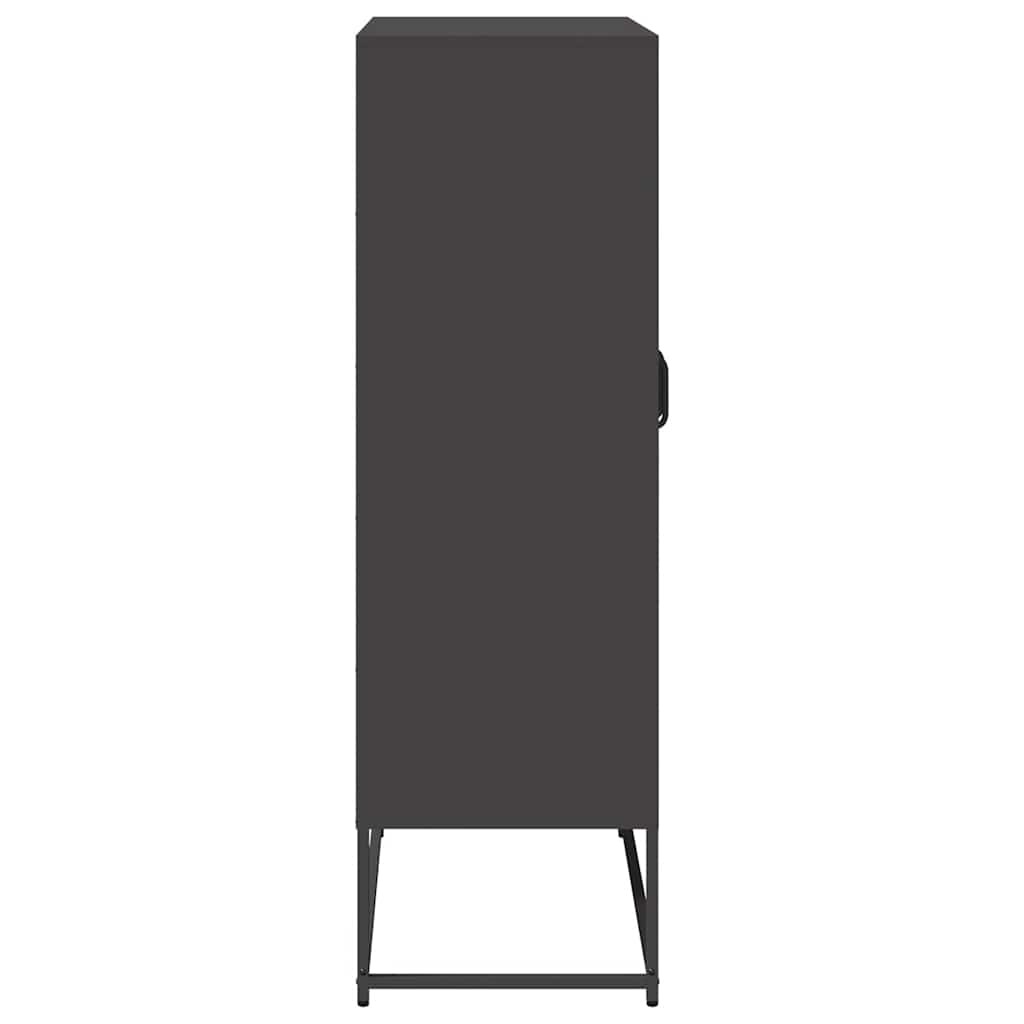 vidaXL Dulap înalt, negru, 68x39x123 cm, oțel