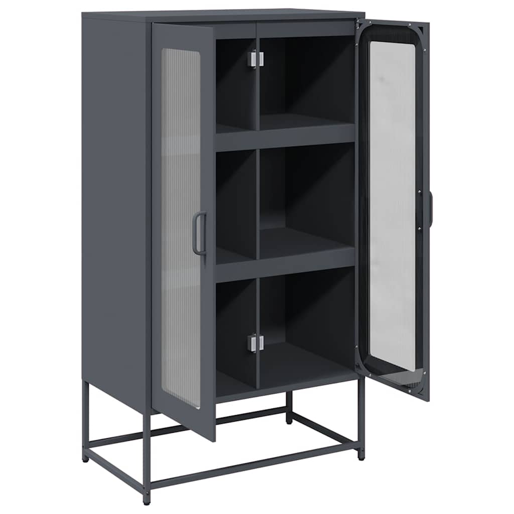 vidaXL Dulap înalt, antracit, 68x39x123 cm, oțel vidaXL Dulap înalt, antracit, 68x39x123 cm, oțel