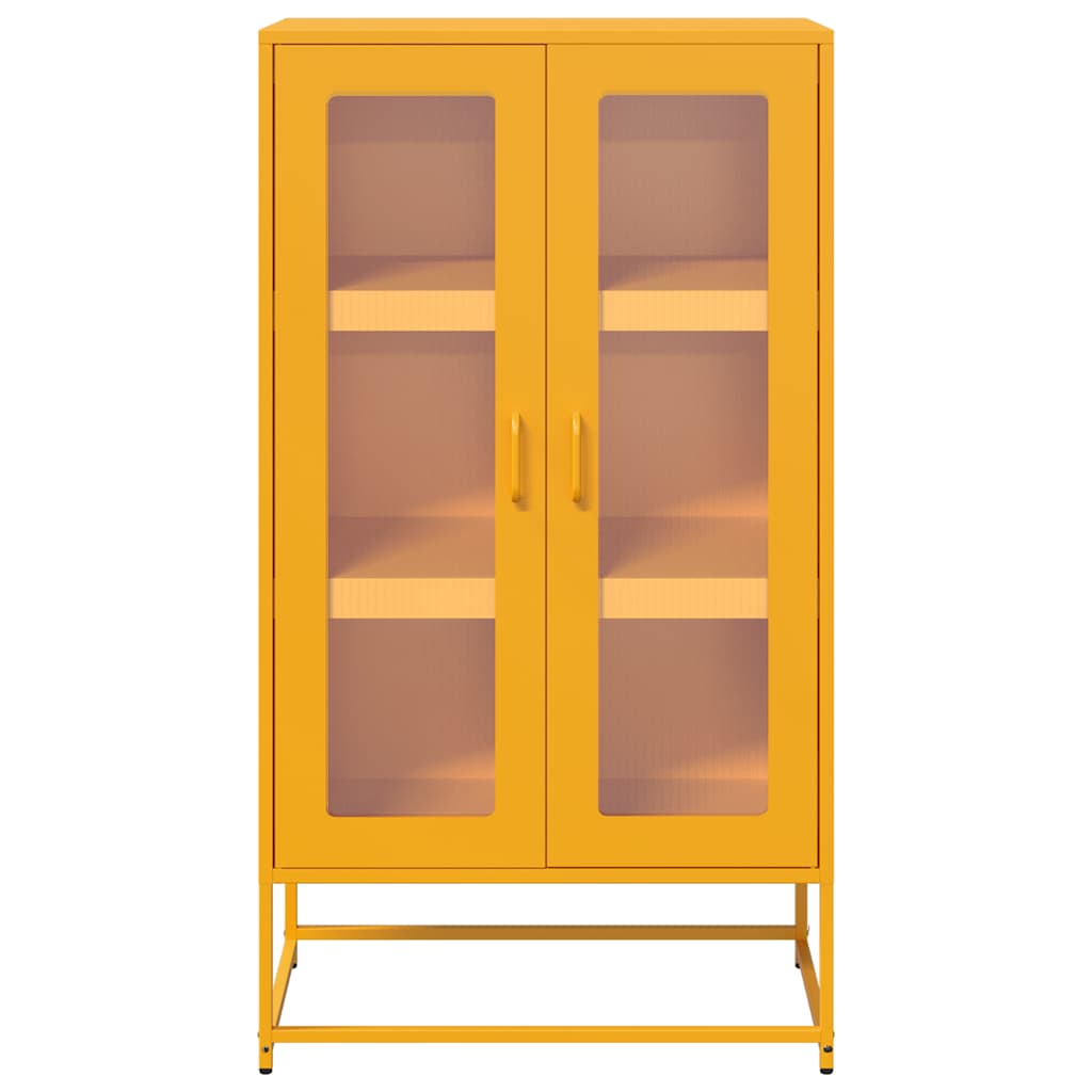 vidaXL Dulap înalt, galben muștar, 68x39x123 cm, oțel vidaXL Dulap înalt, galben muștar, 68x39x123 cm, oțel