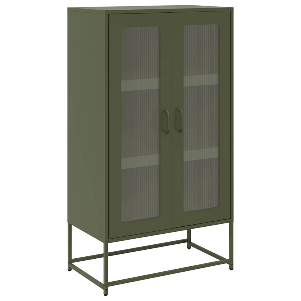 vidaXL Dulap înalt, verde măsliniu, 68x39x123 cm, oțel vidaXL Dulap înalt, verde măsliniu, 68x39x123 cm, oțel