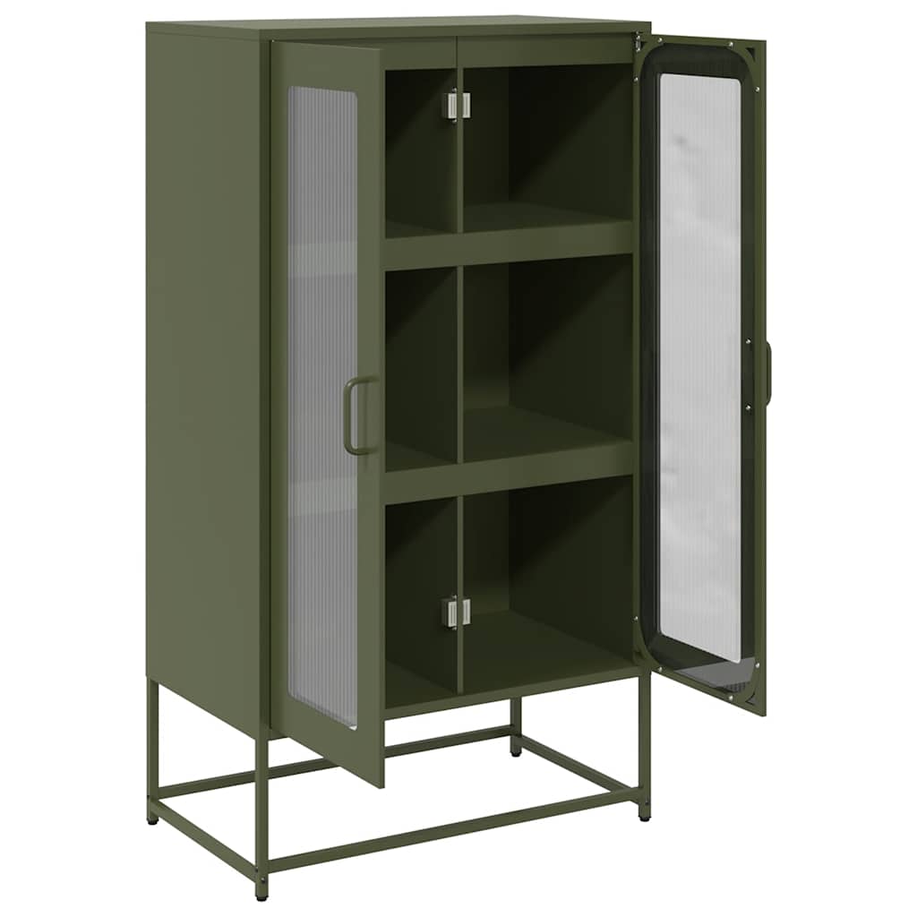 vidaXL Dulap înalt, verde măsliniu, 68x39x123 cm, oțel vidaXL Dulap înalt, verde măsliniu, 68x39x123 cm, oțel