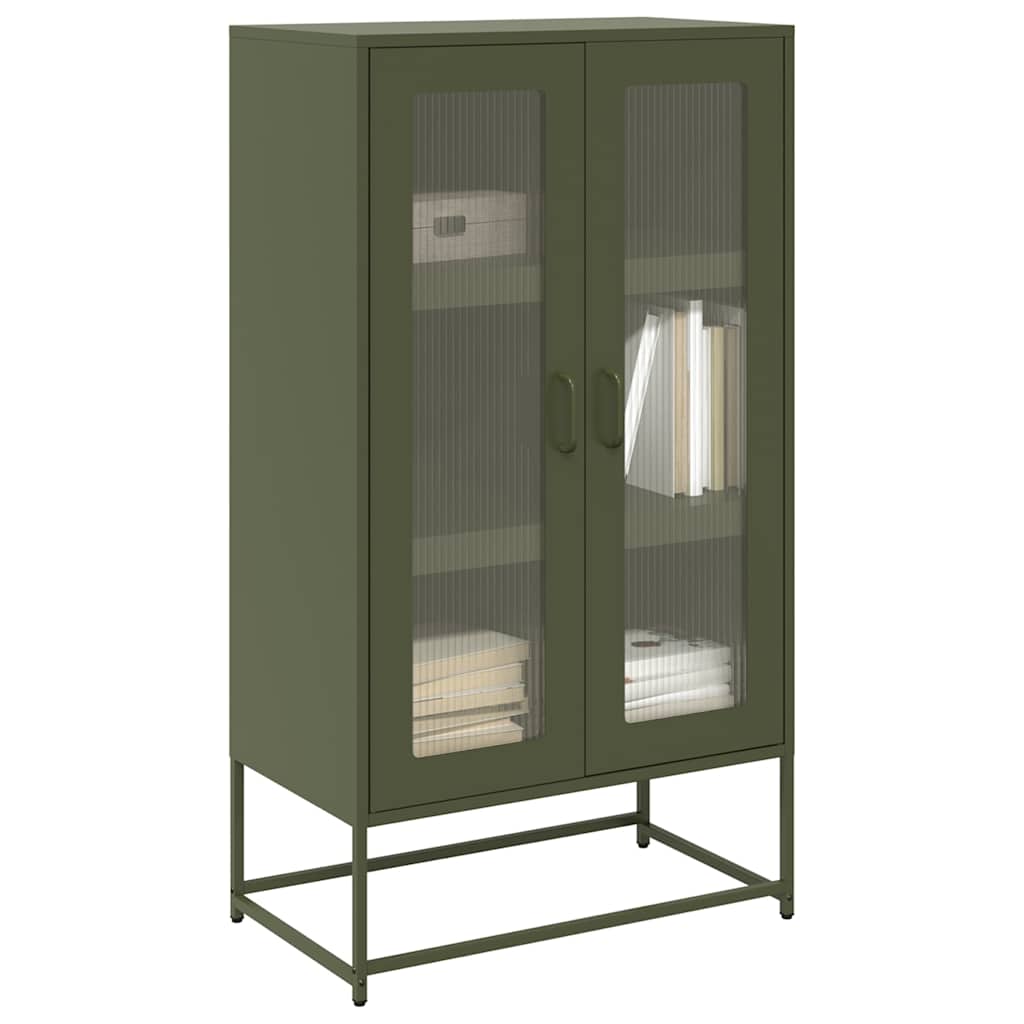 vidaXL Dulap înalt, verde măsliniu, 68x39x123 cm, oțel vidaXL Dulap înalt, verde măsliniu, 68x39x123 cm, oțel