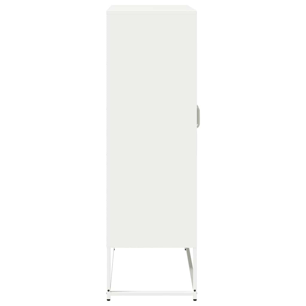 vidaXL Dulap înalt, alb, 68x39x123 cm, oțel