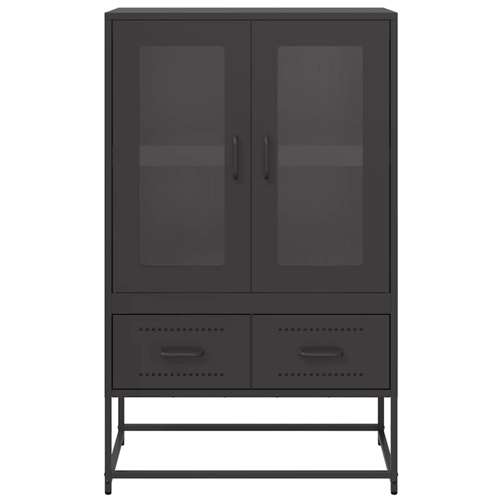 vidaXL Dulap înalt, negru, 68x39x111,5 cm, oțel