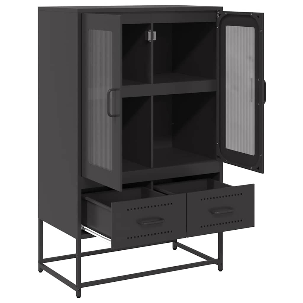 vidaXL Dulap înalt, negru, 68x39x111,5 cm, oțel