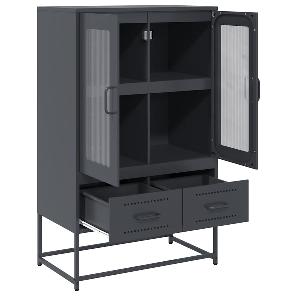 vidaXL Dulap înalt, antracit, 68x39x111,5 cm, oțel vidaXL Dulap înalt, antracit, 68x39x111,5 cm, oțel
