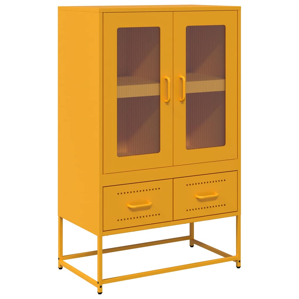 vidaXL Dulap înalt, galben muștar, 68x39x111,5 cm, oțel vidaXL Dulap înalt, galben muștar, 68x39x111,5 cm, oțel