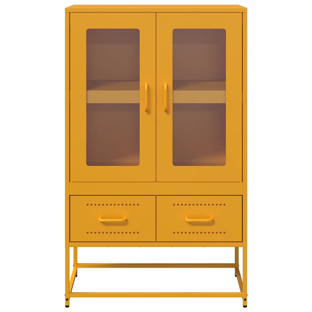 vidaXL Dulap înalt, galben muștar, 68x39x111,5 cm, oțel vidaXL Dulap înalt, galben muștar, 68x39x111,5 cm, oțel