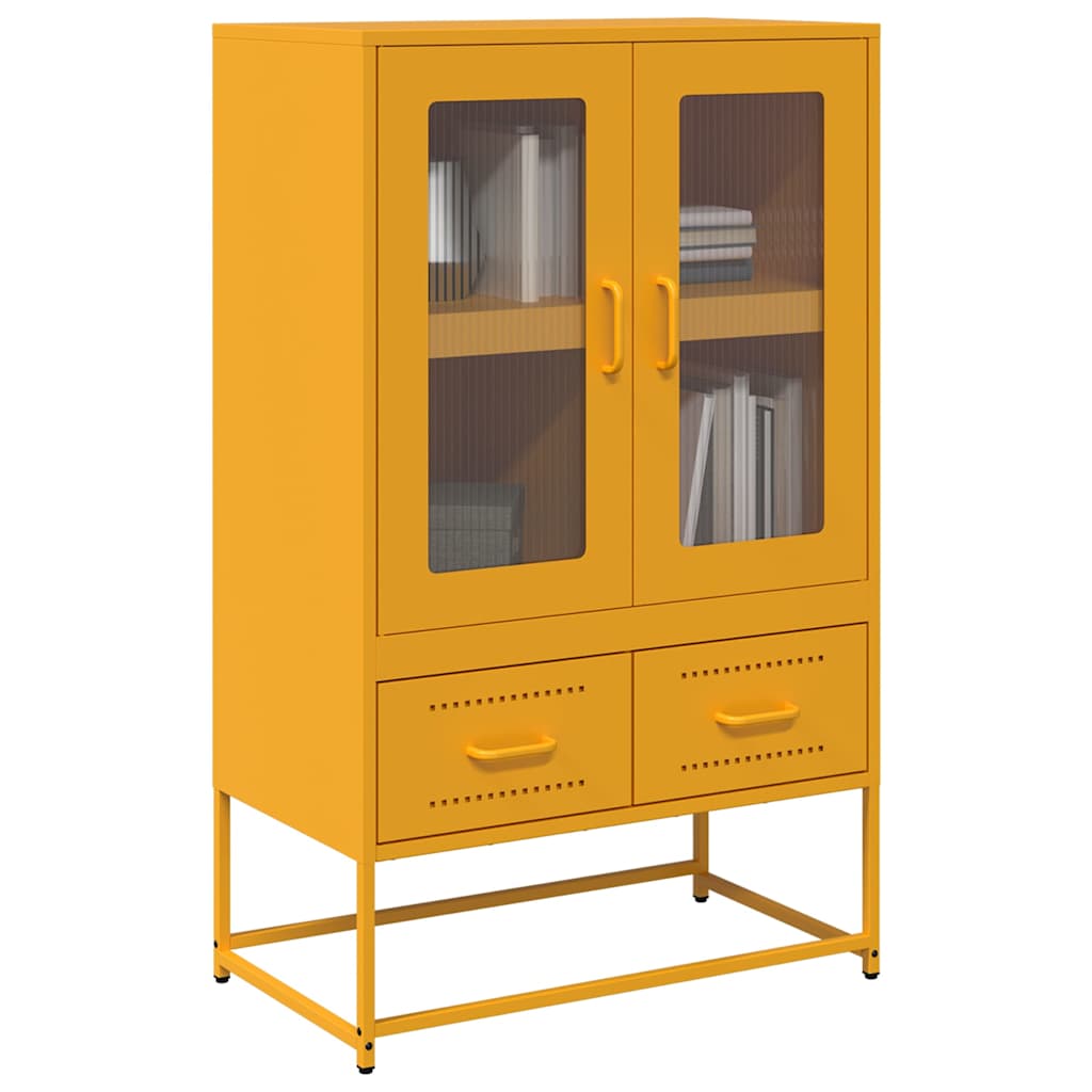 vidaXL Dulap înalt, galben muștar, 68x39x111,5 cm, oțel vidaXL Dulap înalt, galben muștar, 68x39x111,5 cm, oțel