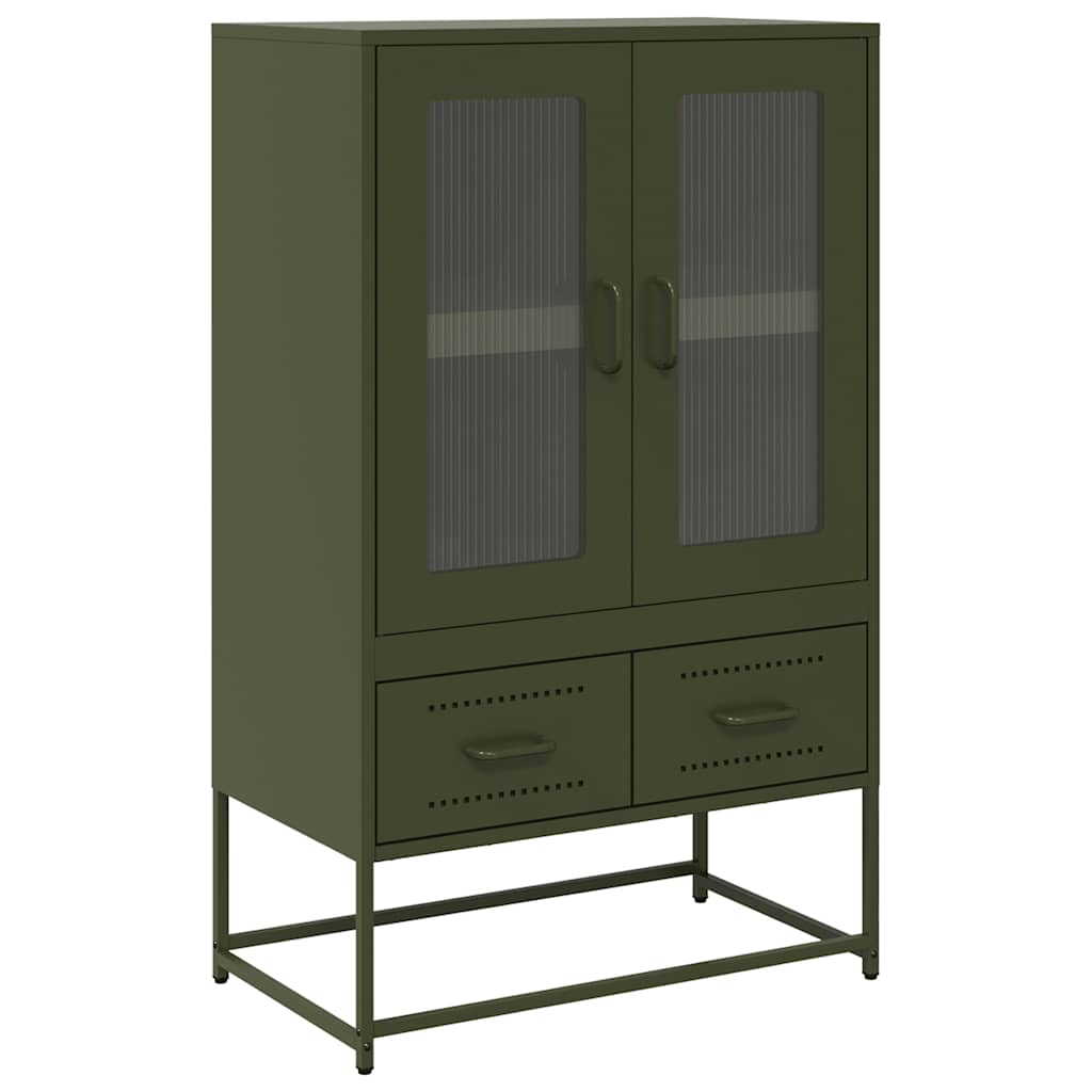 vidaXL Dulap înalt, verde măsliniu, 68x39x111,5 cm, oțel vidaXL Dulap înalt, verde măsliniu, 68x39x111,5 cm, oțel