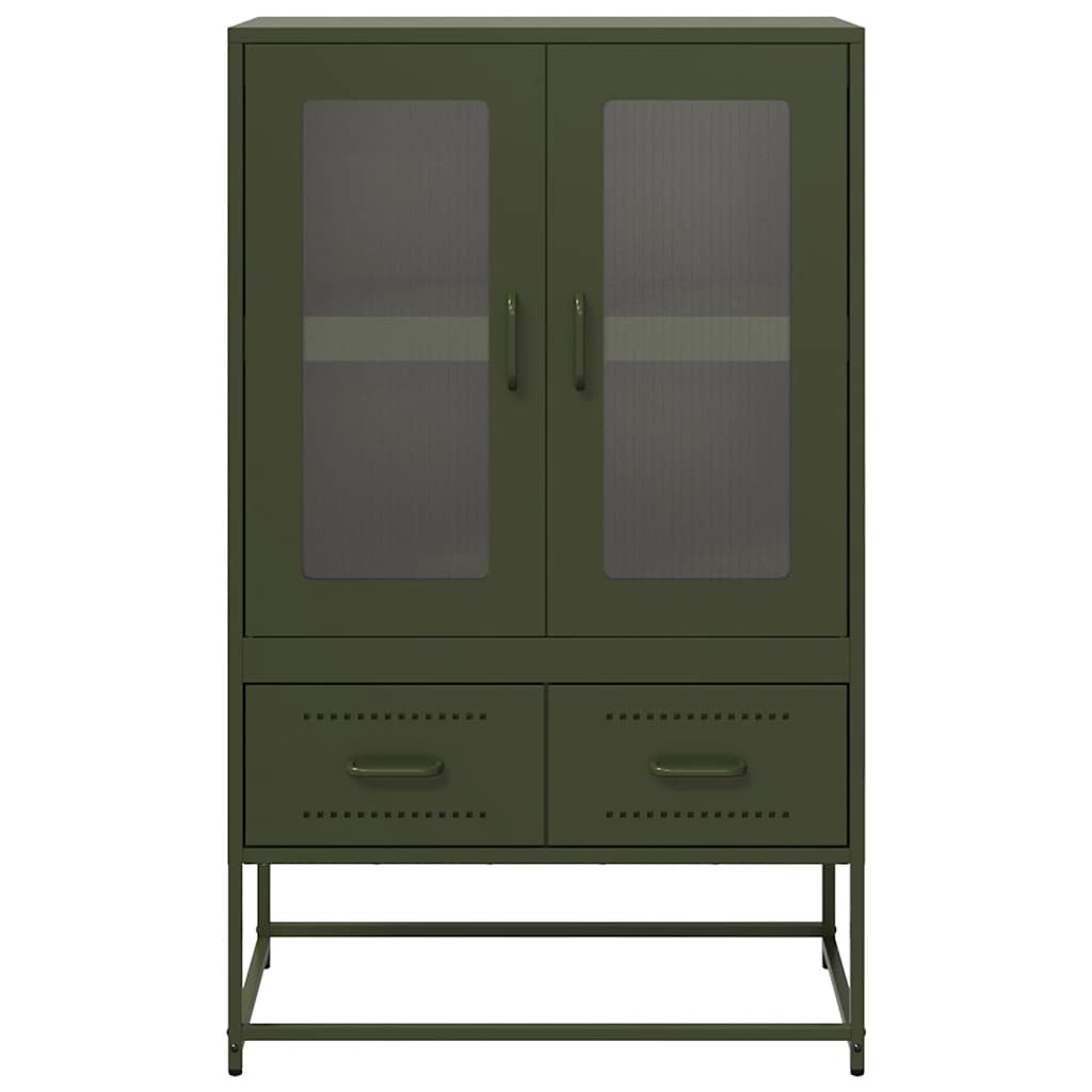 vidaXL Dulap înalt, verde măsliniu, 68x39x111,5 cm, oțel vidaXL Dulap înalt, verde măsliniu, 68x39x111,5 cm, oțel